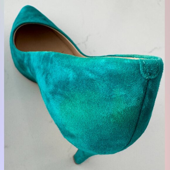 J.Crew Turquoise Suede Heels – Size 7.5 - Picture 5 of 8